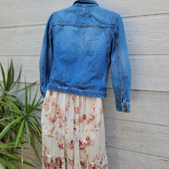 Free People jean jacket size S Color blue - Picture 9 of 11